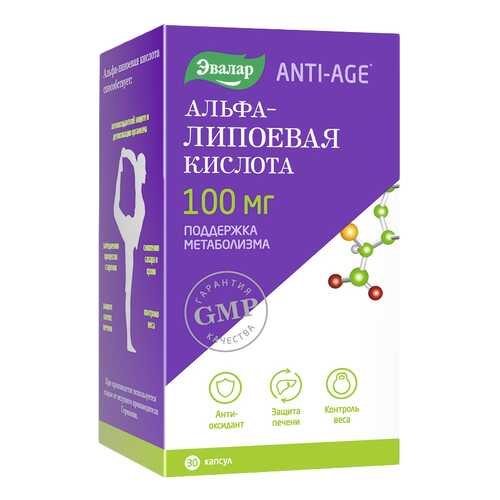 Многокомпонентный препарат Эвалар Альфа-липоевая кислота 30 капс. нейтральный в Горздрав