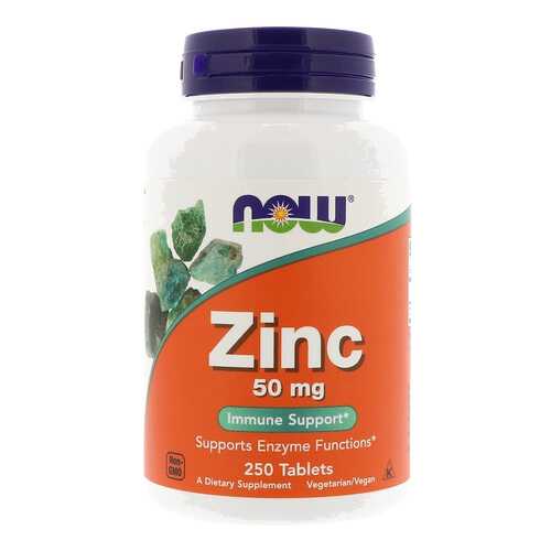 Цинк NOW Zink Gluconate 250 табл. без вкуса в Горздрав