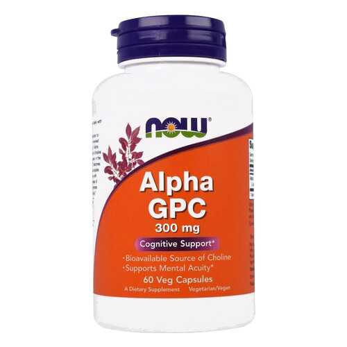 Добавка для памяти Now Alpha Gpc (300 мг) 60 капсул в Горздрав