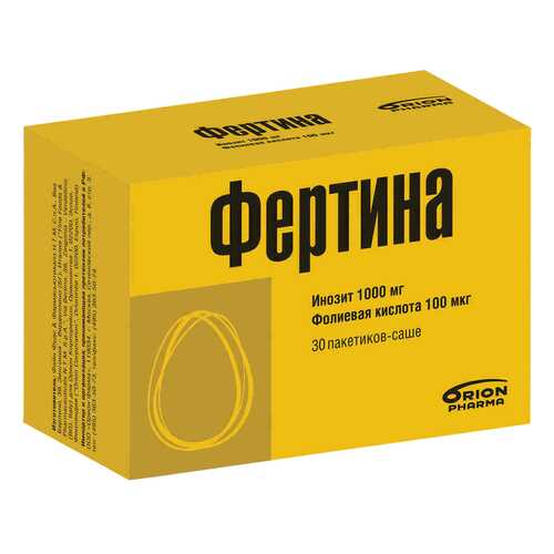 Фертина инозит Orion Pharma и фолиевая к-та 1000 мг, 100 мкг саше 3г 30 шт. в Горздрав