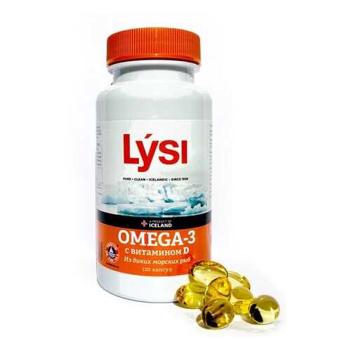 Рыбий жир Lysi Омега-3 капсулы с витамином Д 120 шт. в Горздрав