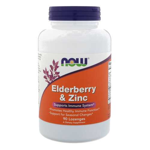 Добавка для иммунитета NOW Elderberry&Zinc 90 табл. бузина в Горздрав