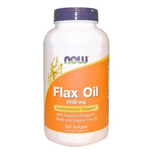 Льняное масло NOW Flax Oil 250 капс. в Горздрав