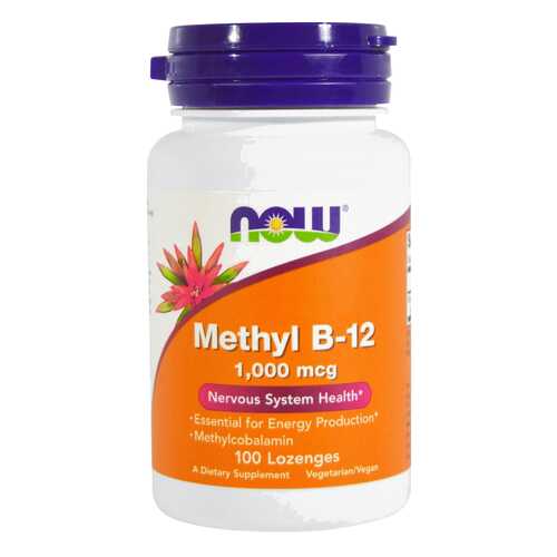 Витамин B NOW Methyl B-12 1000 мкг 100 пастилок в Горздрав