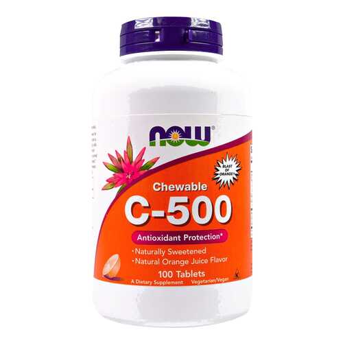 Витамин C NOW C-500 Chewable 100 табл. вишня в Горздрав
